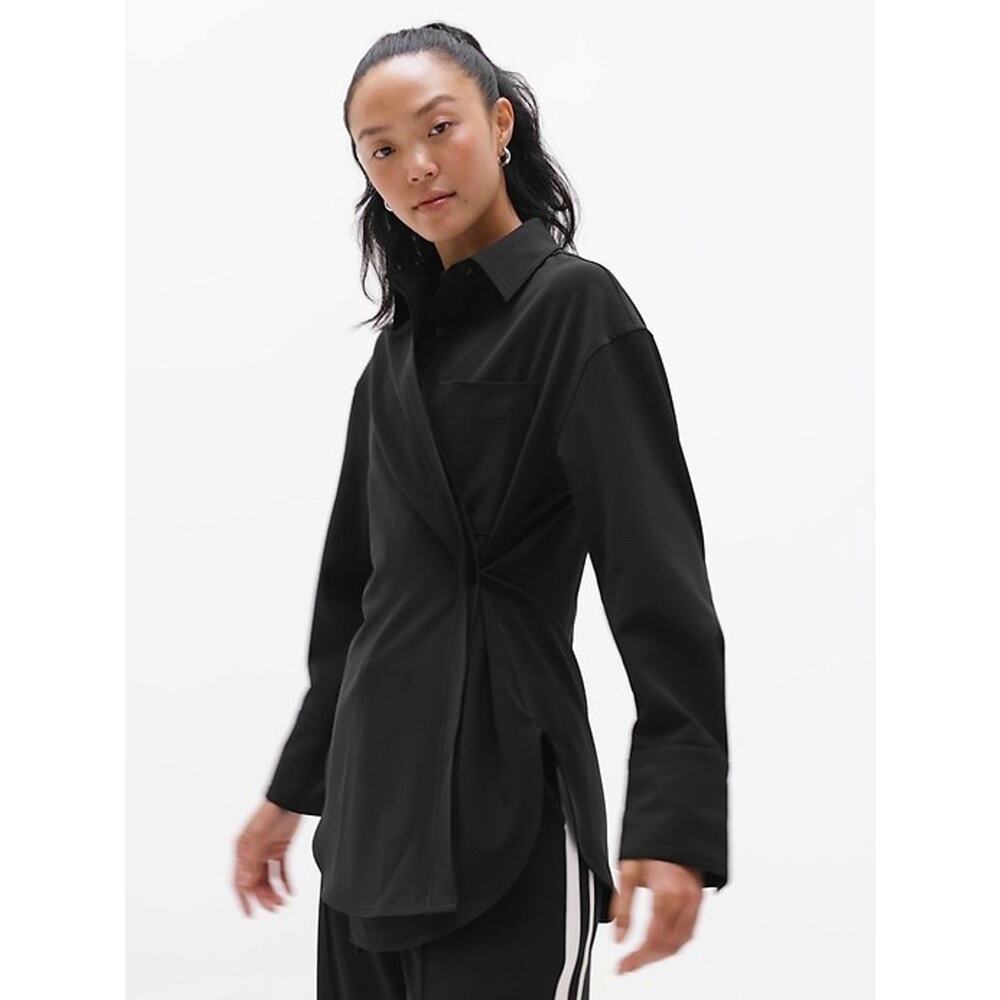 Women’s Athleta MVP Black Button Down Size Small S